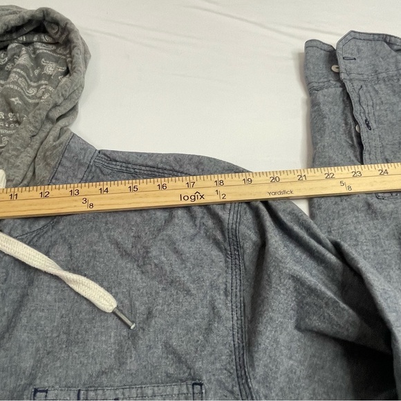 Levi's Blue Hooded Shirt Jacket - Picture 9 of 11